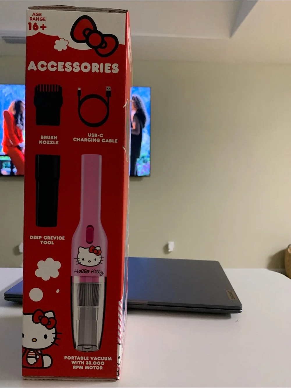 Hello Kitty Pink and Blue Handheld Cordless Vacuum - Picture 4 of 4